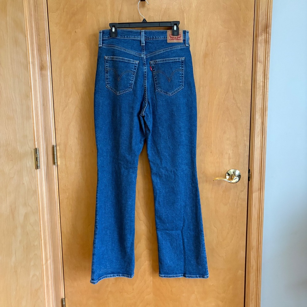 Levis Ribcage Bootcut Jeans Womens 31 Blue High Rise Button Fly 36934-0012 - Picture 5 of 9